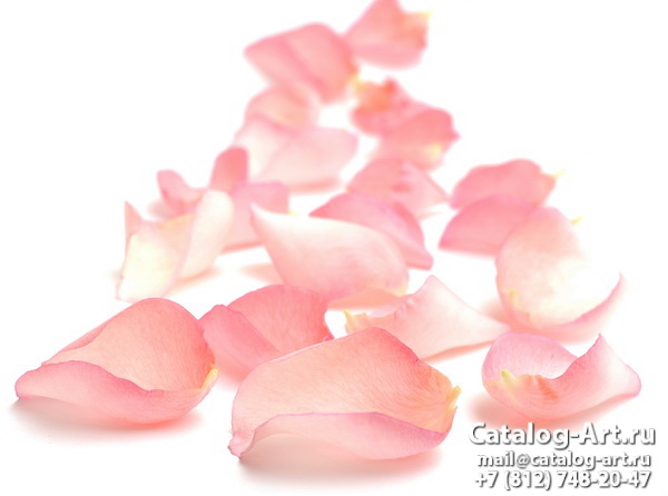 Натяжные потолки с фотопечатью - Розовые цветы 44